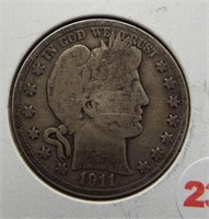 1911 Barber half dollar.