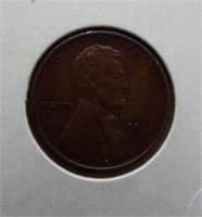 1911-D Lincoln cent. AU.