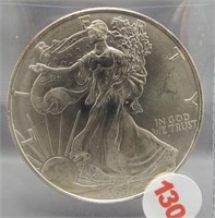 1996 Pristine White American silver Eagle. GEM.
