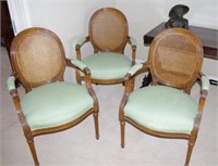 Four French style bridge chairs