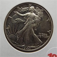 1941 Walking Liberty half dollar.