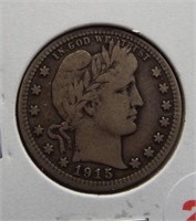 1915-D Barber quarter.