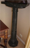 Good green marble column/plinth