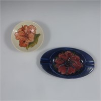 Moorcroft Floral Ashtray & Small Dish - Mint