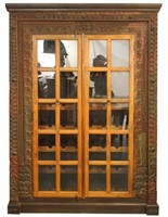 Spanish Colonial Carved wood  wine cabinet