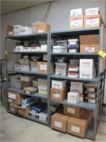 (2) Sections of Metal Shelving w/ Contents