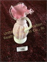 Peachcrest pink ruffled pitcher