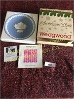 1985 Lavender Christmas Plate with box and papers