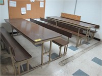 (2) 8' Cafeteria Tables