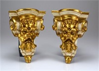 PAIR OF CARVED GILTWOOD WALL BRACKET