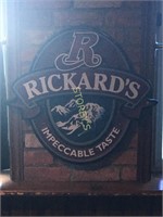 Rickards Red Beer Sign - 27"