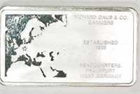 Sterling Silver 'Richard Daus & Co Bankiers' Bar