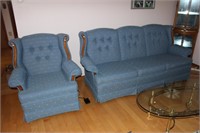 Blue couch & chair