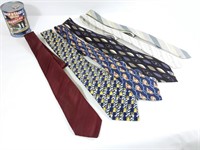 6 cravates: Fred Gil, Feraud, soie