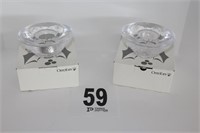 2 "Orrefors" Candle Holders