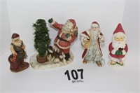 4 Santa Figures (Tree Discounted)