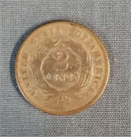 1869 Shield Two Cent Piece - Coin