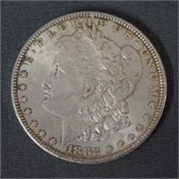 1882 Morgan AU Silver Dollar