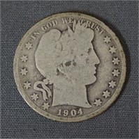 1904-O Barber Silver Half Dollar