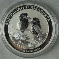 2013 1oz Silver Australian Kookaburra Unc. Coin