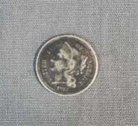 1873 Three Cent Nickel Coin