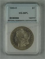 1883-O Morgan Dollar NNC MS-66 PL Silver $1 Coin
