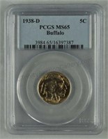 1938-D Buffalo Nickel PCGS MS65 5 Cent Coin
