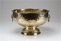 ENGLISH SILVERPLATED MONTEITH PUNCH BOWL