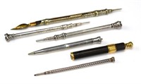 A GROUP OF  SIX MECHANICAL PENS AND PENCILS