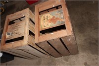 2 wooden crates