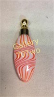 Antique art glass perfume bottle approximately 3"