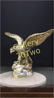 Large gilded eagle sculpture approximately 12