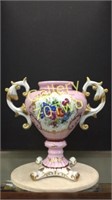 Large Victorian double handled hand painted