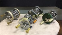Selection of vintage fishing reels – includes