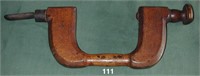 Carved wooden brace with 7/8-inch shell bit