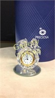 Preciosa Crystal Clock with Birdies with original