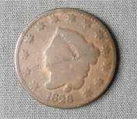 1828 Coronet Head Large Cent Coin