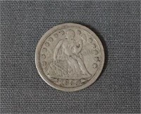 1855 Seated Liberty Silver Dime - 10 Cent Coin