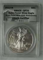2013-W Silver American Eagle ANACS SP70