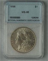 1896 Morgan Dollar NNC MS-66 Silver $1 Coin