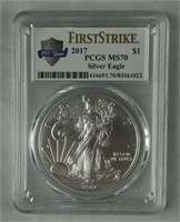 2017 Silver American Eagle PCGS MS70 First Strike