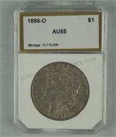 1886-O Morgan Dollar PCI AU-55 Silver $1 Coin