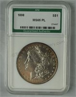 1898 Morgan Dollar ANI MS-65 PL Silver $1 Coin