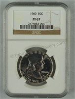 1960 Franklin Proof Half Dollar NGC PR67 50c Coin