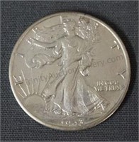 1943-D Walking Liberty Unc. Silver Half Dollar
