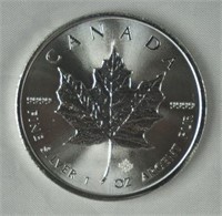 2017 1oz Silver Canadian Maple Leaf Unc. Coin