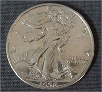 1936 Walking Liberty AU Silver Half Dollar