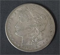 1921-S Morgan AU Silver Dollar