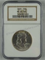 1949 Franklin Half Dollar NGC MS64 FBL 50c Coin