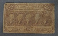 1863 25 Cent U.S. Fractional Currency Note